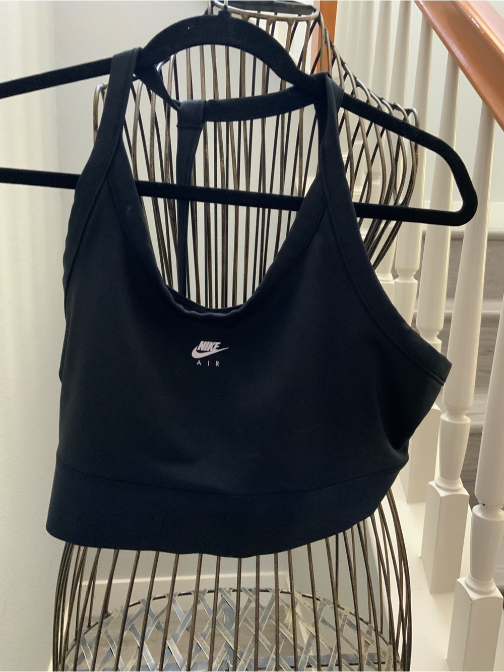Nike Air Swoosh Black Racerback Sports Bra Dri Fit  XL